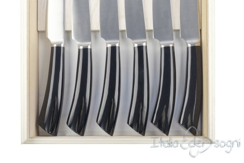 6-teiliges Steakmesser-Set rustico nero