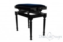 Small Bench for Piano "Bellini" - Blue Velvet