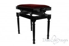 Small Bench for Piano "Bellini" - Bordeaux Velvet