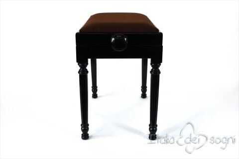 Small Bench for Piano "Bellini" - Brown Velvet