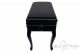 Small Bench for Piano "Toscanini" - Real Leather Black