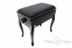 Small Bench for Piano "Toscanini" - Real Leather Black