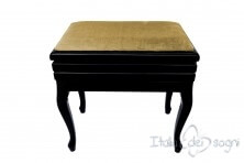 Small Bench for Piano "Toscanini" - Hazelnut Velvet