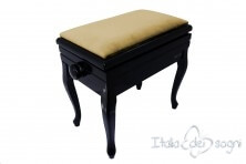 Small Bench for Piano "Toscanini" - Hazelnut Velvet