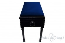 Small Bench for Piano "Carulli" - Blue Velvet