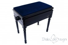 Small Bench for Piano "Carulli" - Blue Velvet