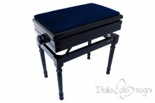 Small Bench for Piano "Carulli" - Blue Velvet