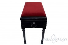 Small Bench for Piano "Carulli" - Red Velvet