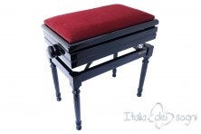 Small Bench for Piano "Carulli" - Red Velvet